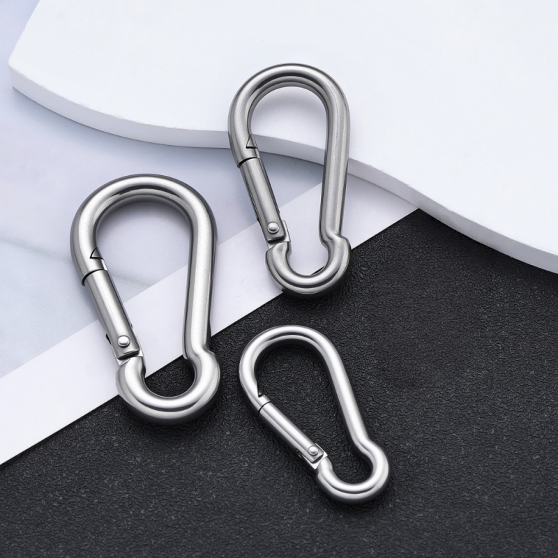Home Security Ring - 2 個ステンレス鋼スプリングフッククイックリンクスプリングスナップカラビナ 40/60/70 ミリメートルロックリングフッククライミング安全バックル