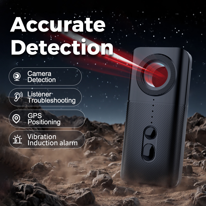 Home Security Hidden Cameras - T3スマート検出器、ナイトビジョン付きユニバーサルアンチスパイデバイス、LEDディスプレイ、GPS追跡、アンチエイミング、カメラ検出、USB充電式リチウムポリマーバッテリー、ワイヤレスカメラや隠されたGSMデバイスに適しています。