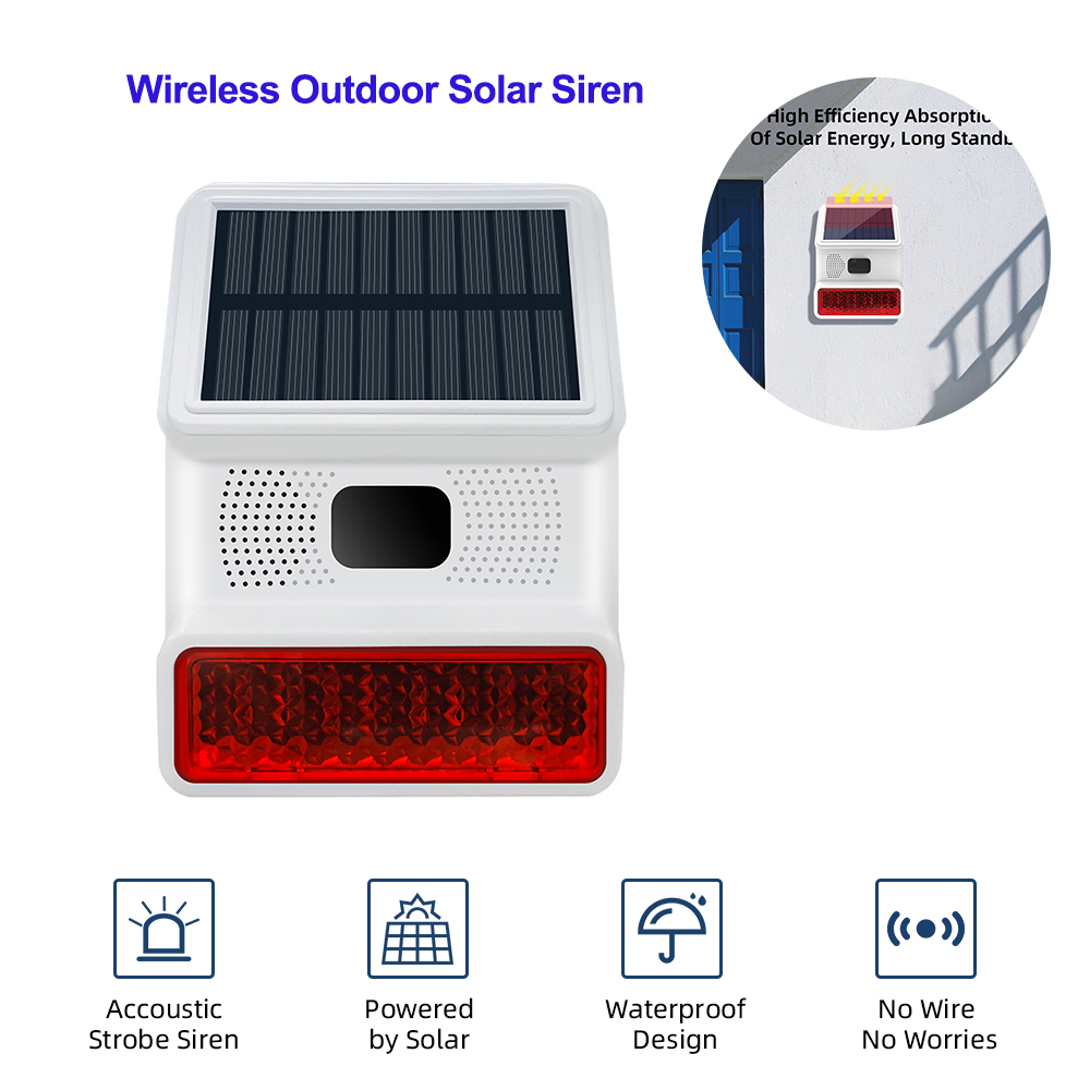 Home Security Lights Outdoors - Taiboan-ワイヤレスソーラーサウンド,フラッシュ,屋外アラーム,wifi,gsm,433mhz