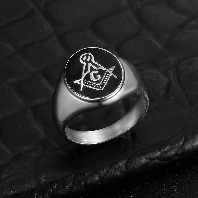 男性ヴィンテージ 316L ステンレス鋼丸みフリーメイソンリ - Home Security Ring のレビューと価格