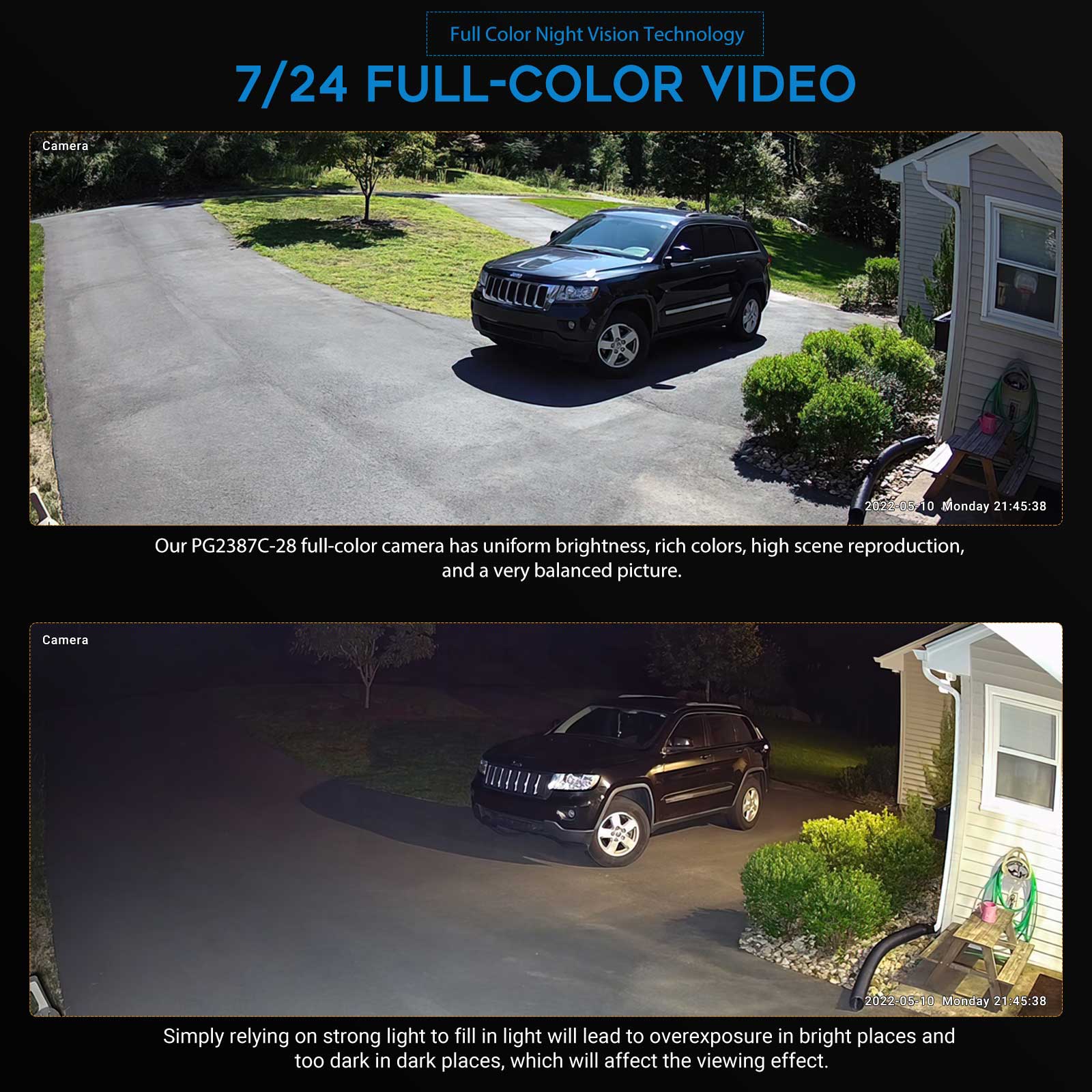 VIKYLIN 5MP フルカラーナイトビジョンIPカメラ  - Home Security Lights Outdoors のレビューと価格