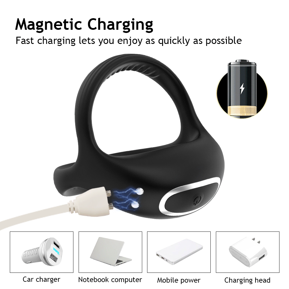 振動コックリング男性のためのシリコーンペニスリング激しい振動 - Home Security Ring のレビューと価格
