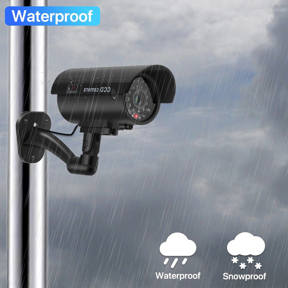 太陽電池パネルシミュレーション監視カメラ、屋外ダミーカメラ、 - Home Security Lights Outdoors のレビューと価格
