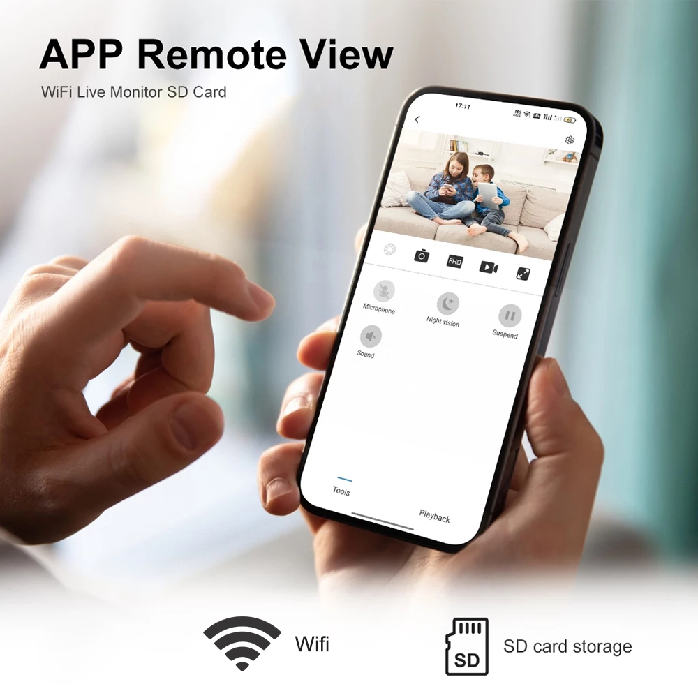 DIY HD 1080P WiFi ミニカメラポータブルビデ - Home Security Hidden Cameras のレビューと価格