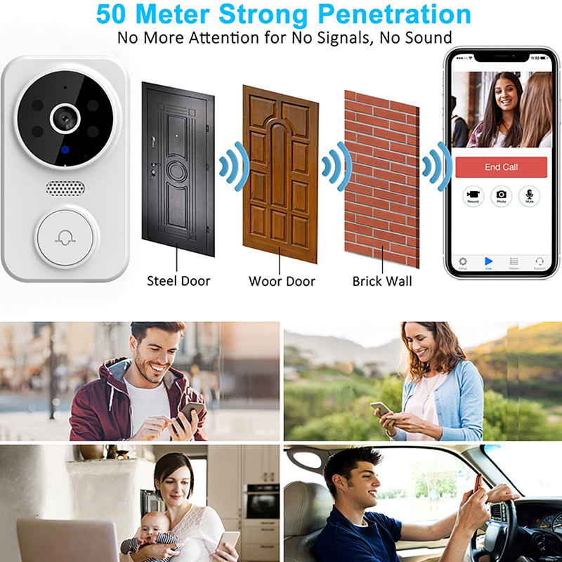 WiFi スマートビデオドアベルカメラナイトビジョンスマート - Home Security Adt のレビューと価格