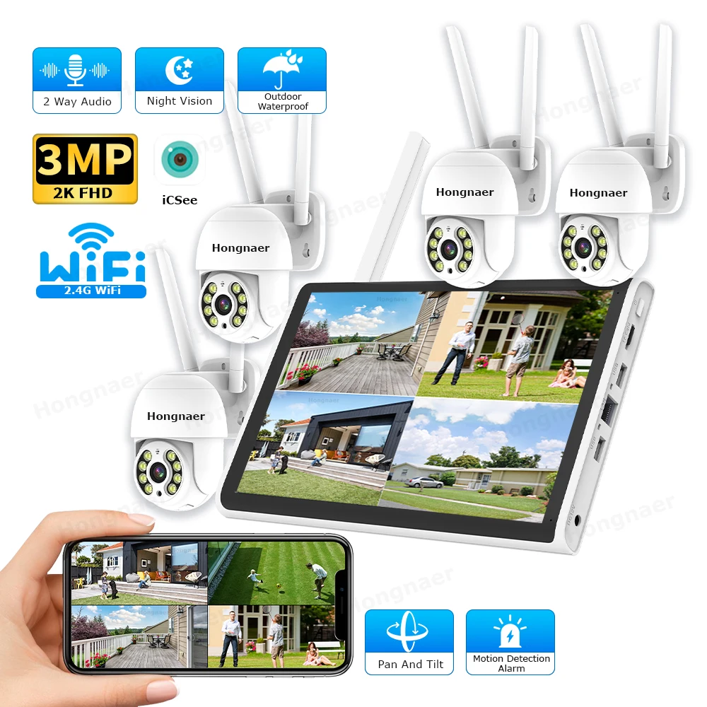 2026年 ホンナール 3MP 4チャンネル WiFi ホー - Home Security Video のレビューと価格