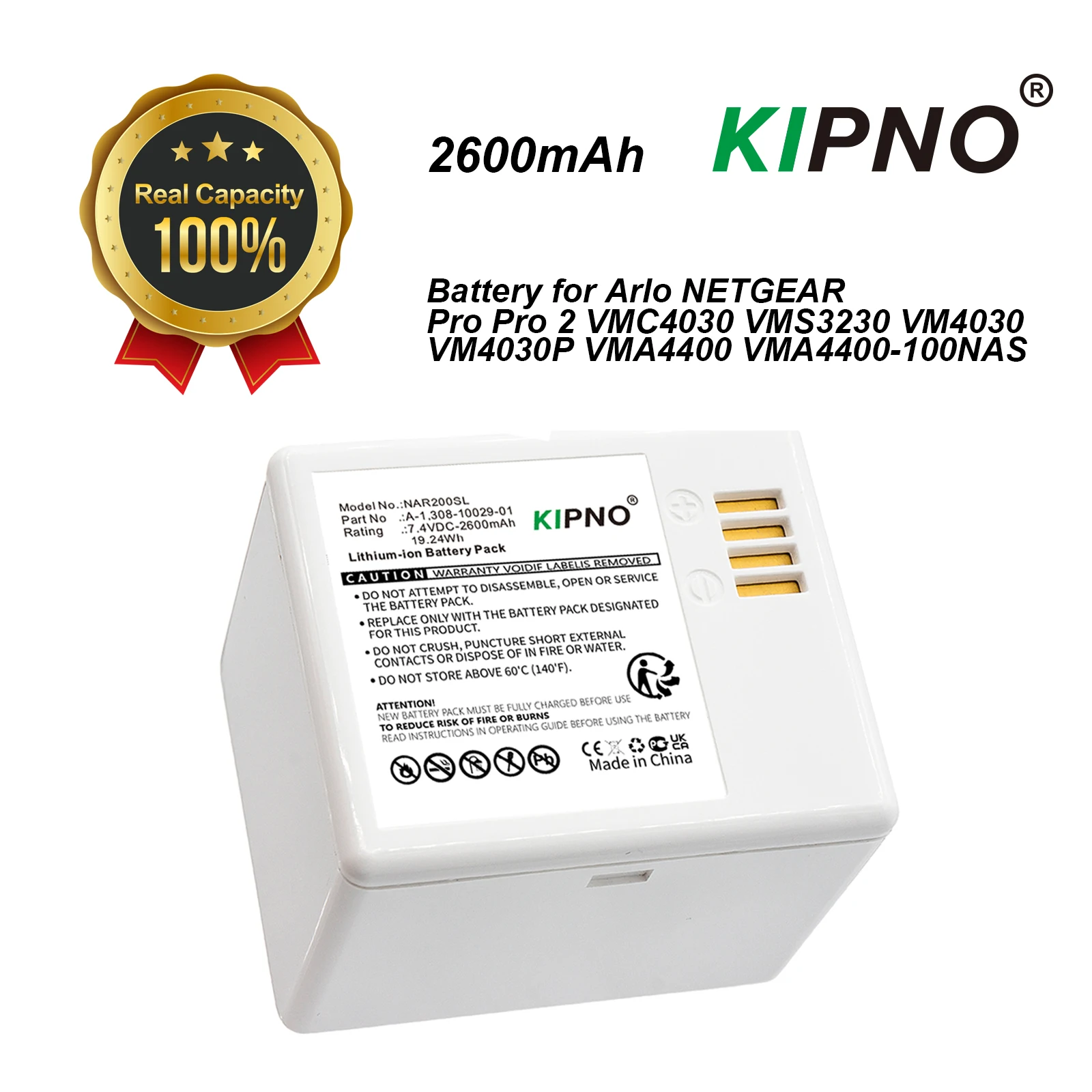 KIPNO 交換用バッテリー A-1 ARLO PRO PR - Home Security Arlo のレビューと価格