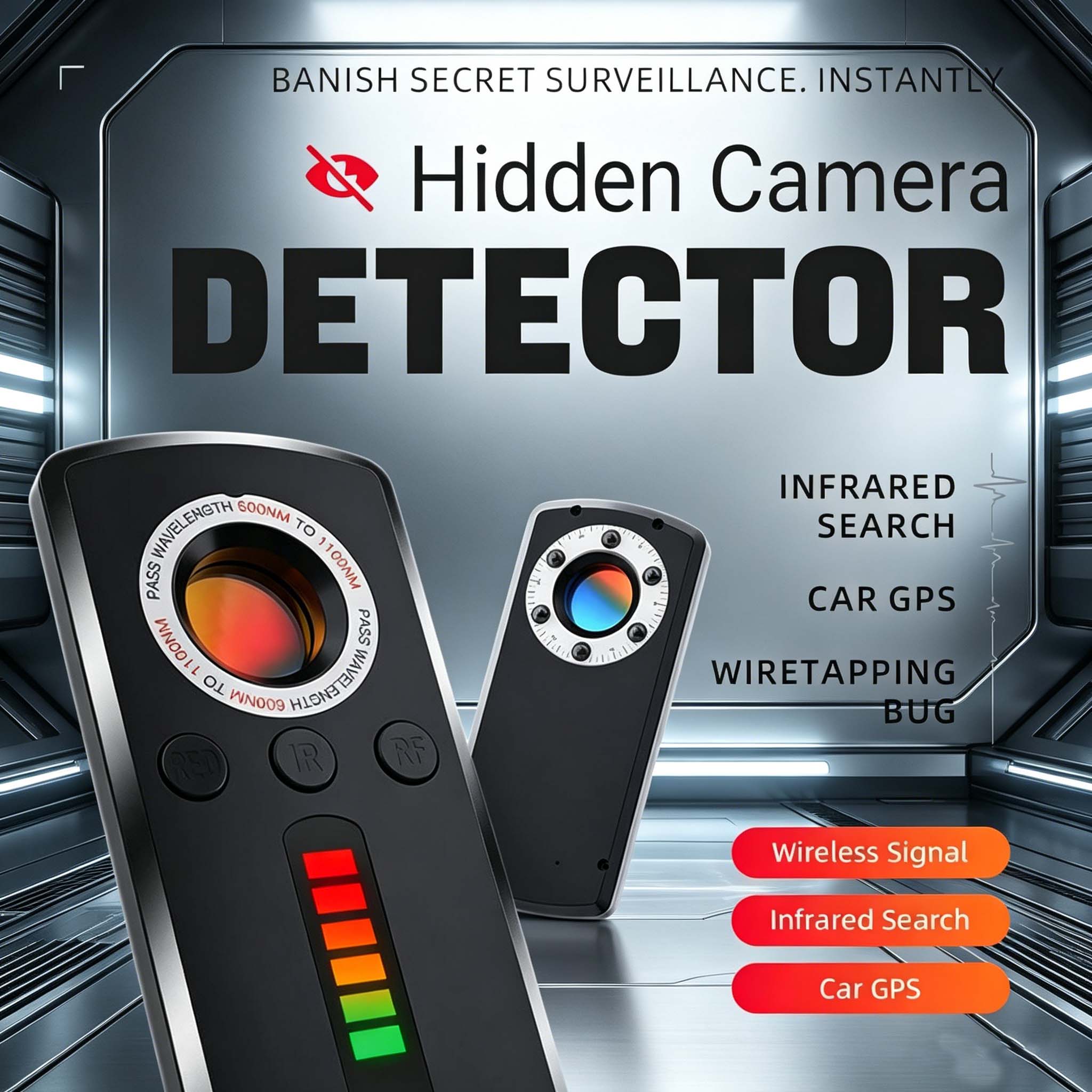 隠しカメラ検知器 盗撮防止ガジェット RF信号 GPS追跡装 - Home Security Hidden Cameras のレビューと価格