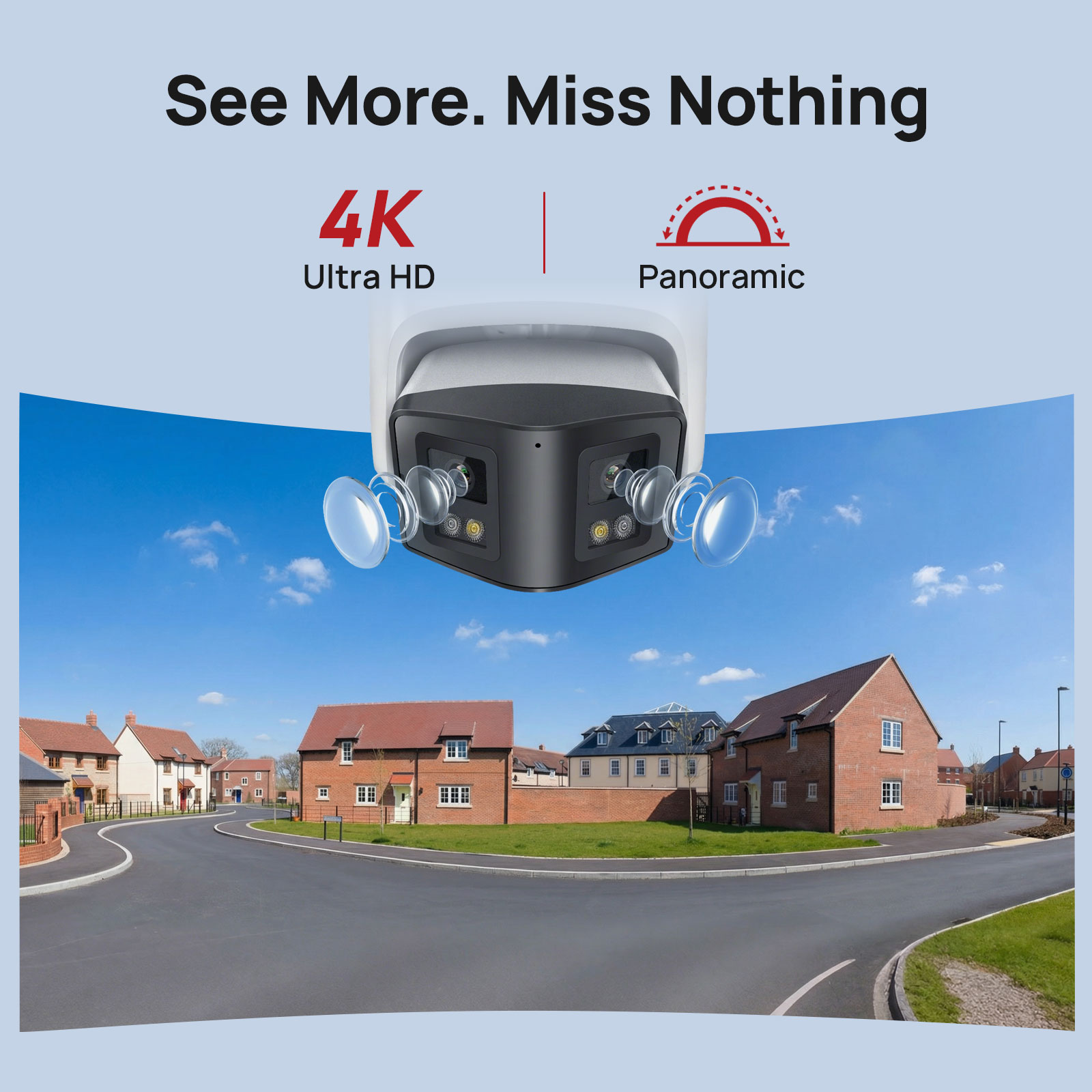 Vikylin 8MP パノラマスマートデュアルライトIPカ - Home Security Lights Outdoors のレビューと価格