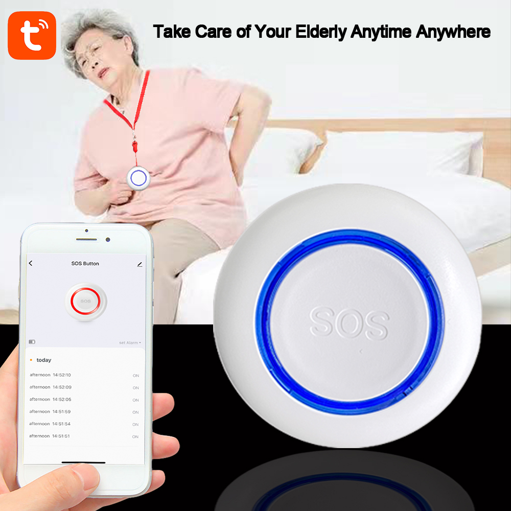 Tuya-アラーム用ボタン電池,Wi-Fi,充電式,緊急時, - Home Security Outdoor のレビューと価格