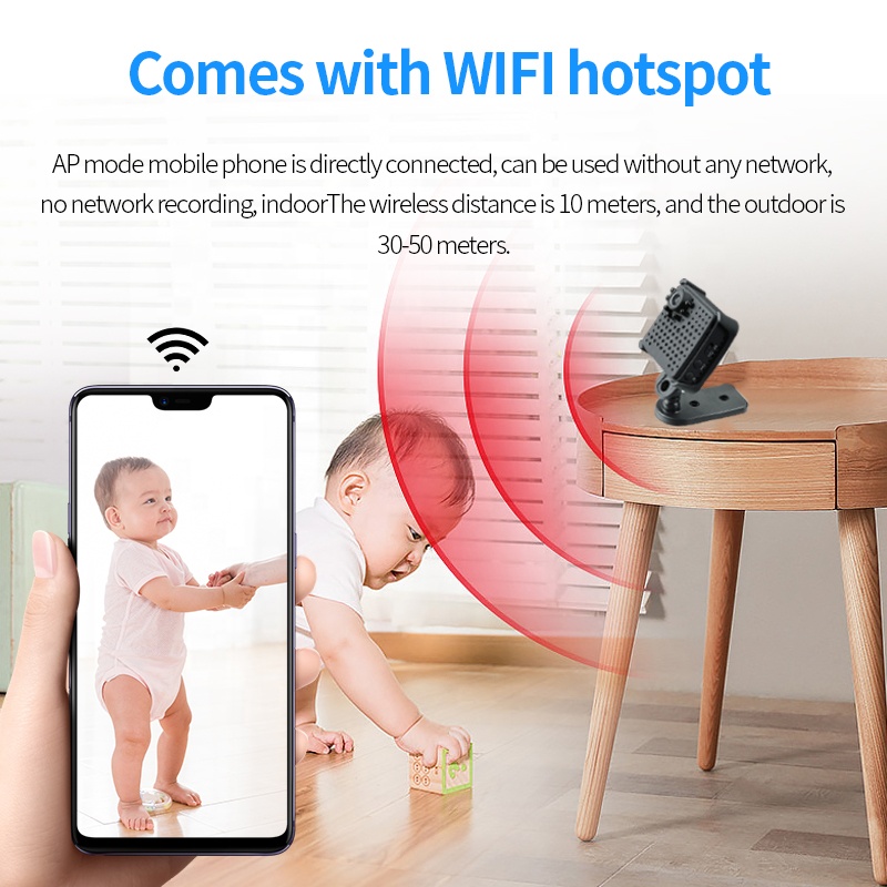 高画質W18 1080p HD 1150mAhミニカメラ ナ - Home Security Video のレビューと価格