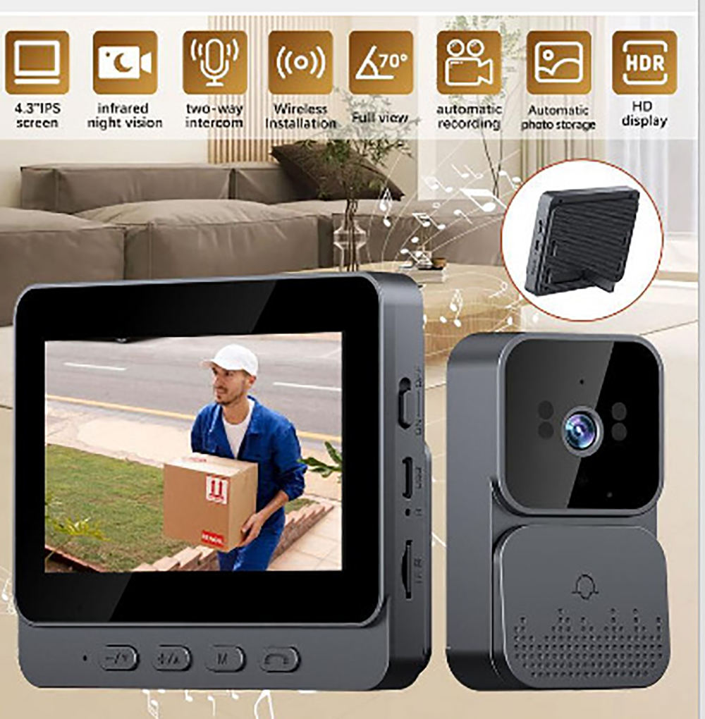    ドアベルカメラ、4G対応ビデオインターホン、暗視機能 - Home Security Adt のレビューと価格