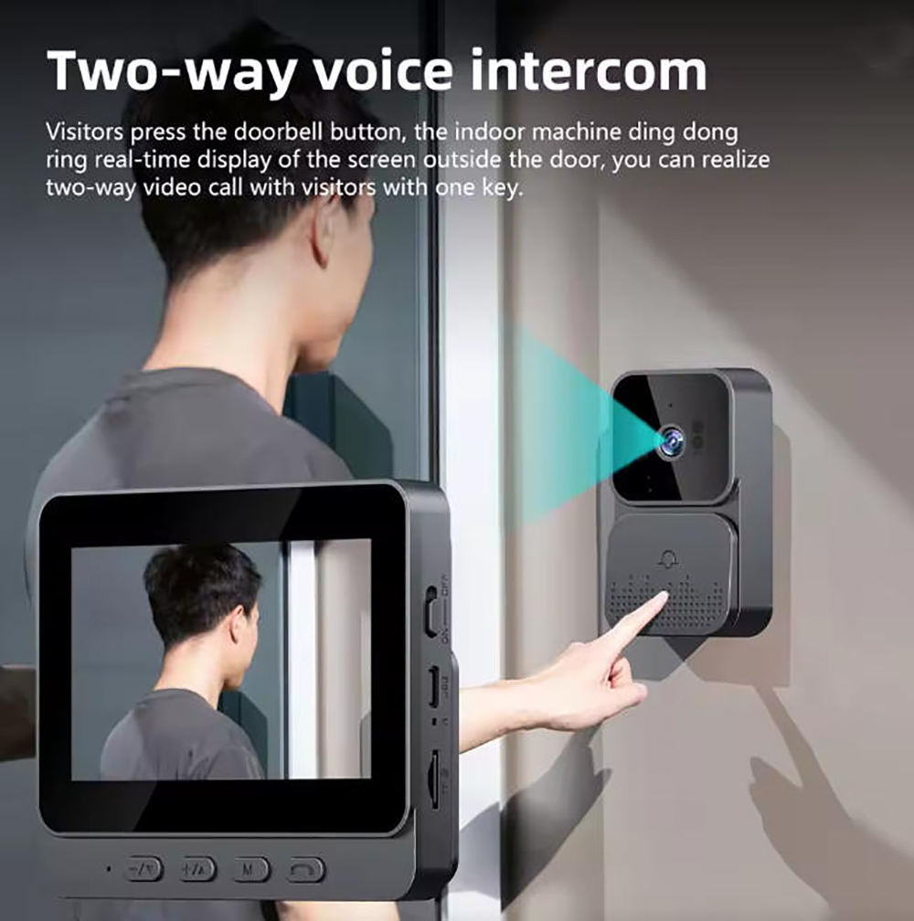   ドアベルカメラ、4G対応ビデオインターホン、暗視機能 - Home Security Adt のレビューと価格