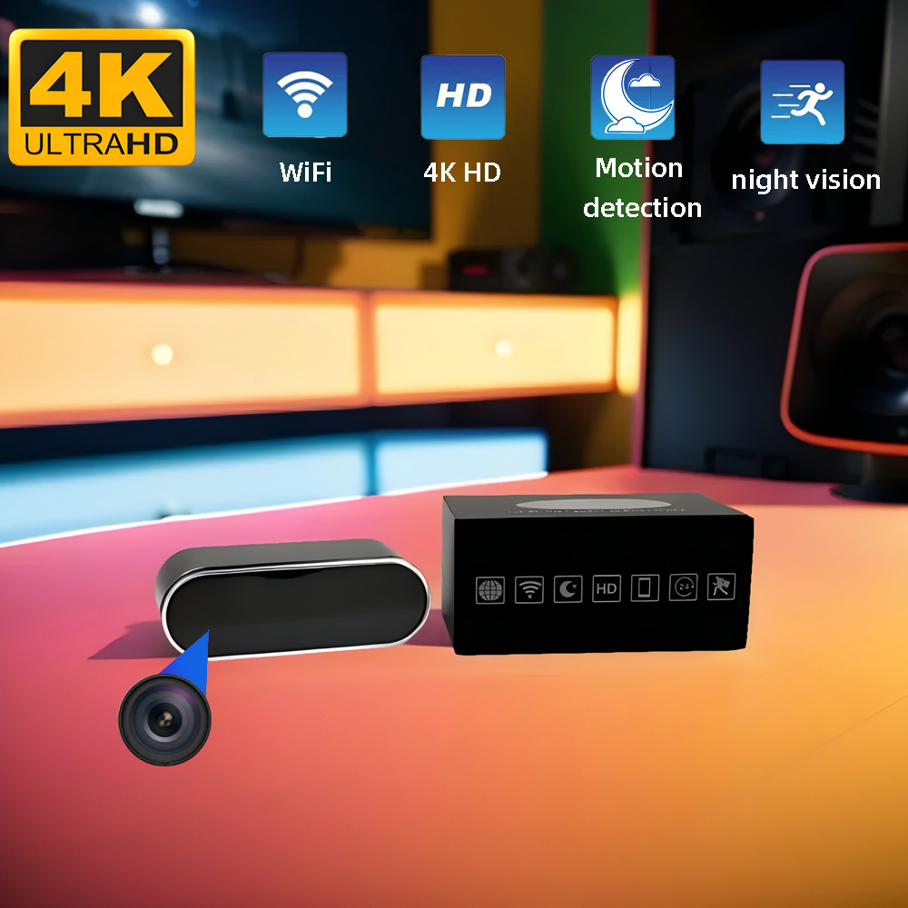 新しく改良された4KHDミニクロックカメラ、赤外線ナイトビジ - Home Security Hidden Cameras のレビューと価格