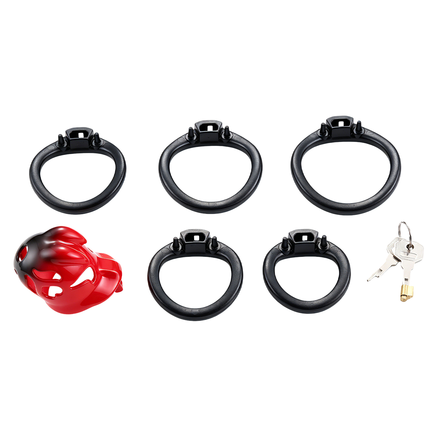 5リング男性用貞操帯ABSケージペニスリング貞操ベルトBDS - Home Security Ring のレビューと価格