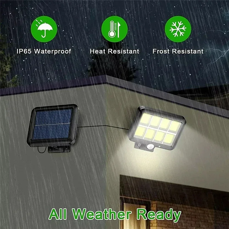 LEDソーラー式分割壁掛けランプ 屋外防水 人感センサー 3 - Home Security Lights Outdoors のレビューと価格
