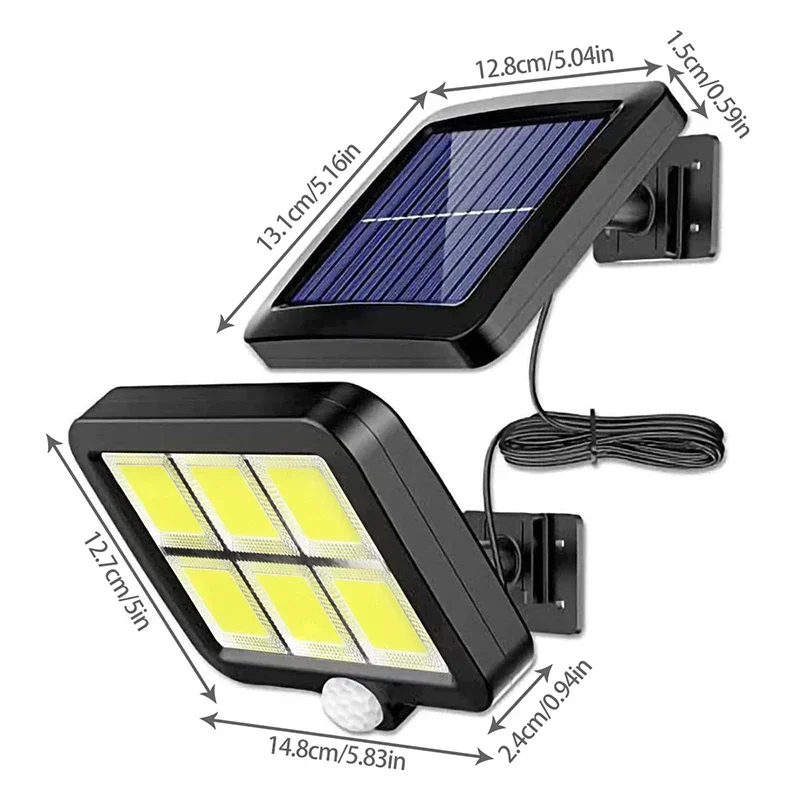 LEDソーラー式分割壁掛けランプ 屋外防水 人感センサー 3 - Home Security Lights Outdoors のレビューと価格
