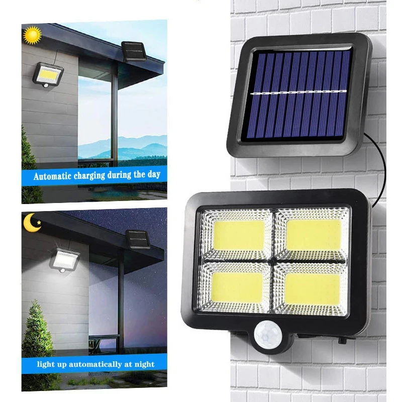 LEDソーラー式分割壁掛けランプ 屋外防水 人感センサー 3 - Home Security Lights Outdoors のレビューと価格