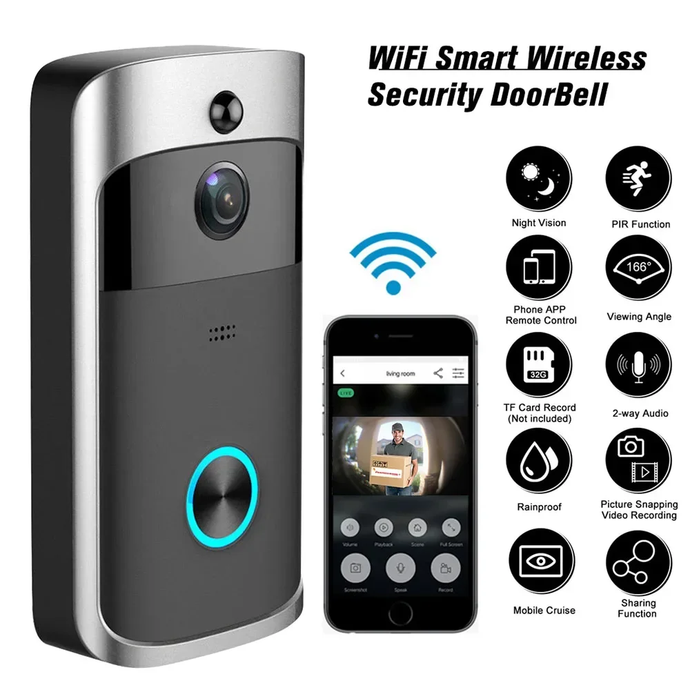 720P HDスマートホーム対応、ワイヤレスWi-Fiドアベ - Home Security Product のレビューと価格