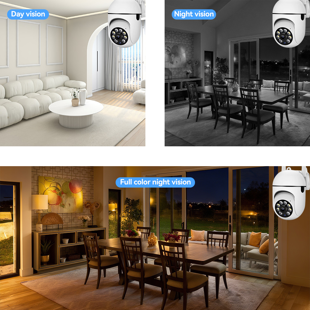 8MP 2.4G Wifi IP CCTVカメラ カラーナイ - Home Security Lights Outdoors のレビューと価格