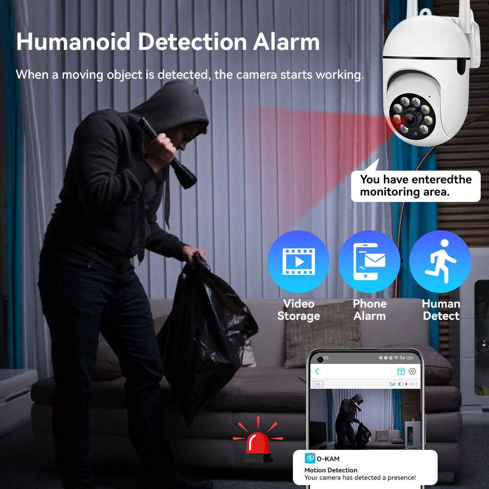 8MP 2.4G Wifi IP CCTVカメラ カラーナイ - Home Security Lights Outdoors のレビューと価格