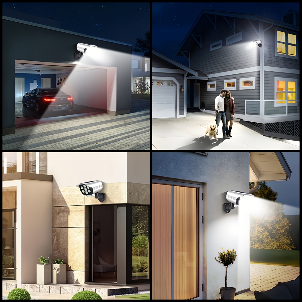 77LEDソーラーライトシミュレーションセキュリティダミーカ - Home Security Lights Outdoors のレビューと価格