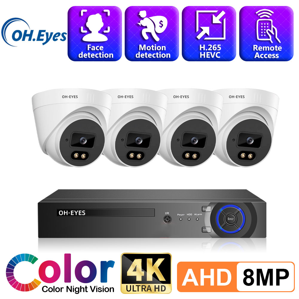 家庭用屋内4K AHD CCTVカメラセキュリティシステムキ - Home Security Video のレビューと価格
