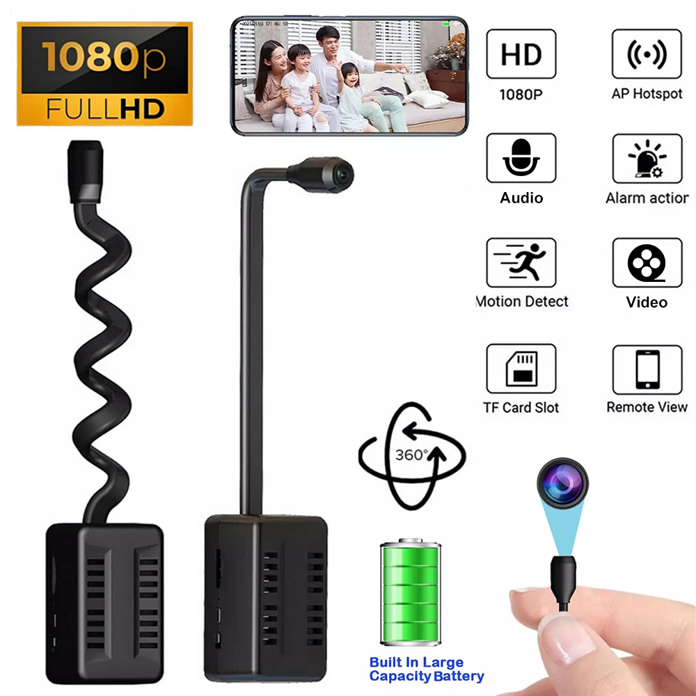 HD 1080P ミニカメラモーション検出 WiFi カメラ - Home Security Hidden Cameras のレビューと価格